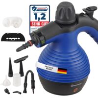 Sommertal Dampfreiniger Handgerät SC350 – Kompakter Hand-Dampfreiniger für alles – Polstermöbel, Fliesen, Böden, uvm – Steam Cleaner mit 350 ml Tank, 110°C Dampf, 3 Bar Druck
