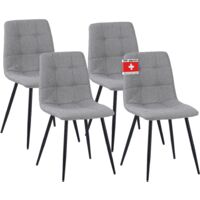 Albatros Esszimmerstühle 4er Set BORA Grau- Komfortabler Polsterstuhl für Modernes und Stilvolles Design am Esstisch - Küchenstuhl oder Stuhl Esszimmer mit hoher Belastbarkeit bis 110kg