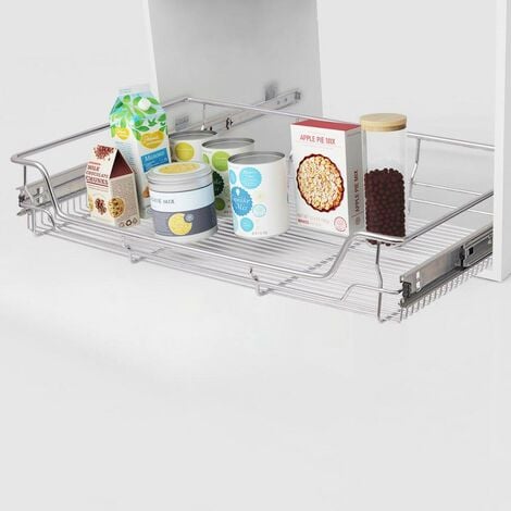 Hommoo Pull-Out Wire Baskets 2 pcs Silver 800 mm