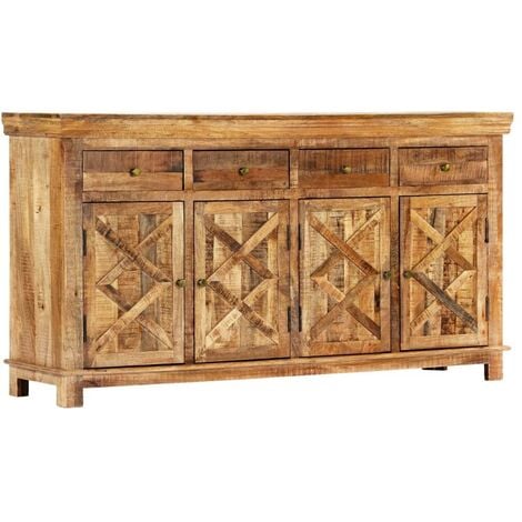 Hommoo Sideboard with 4 Drawers 160x40x85 cm Solid Mango Wood
