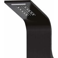 Hommoo Shower Panel Unit Aluminium 20x44x130 cm Black VD05009