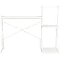 Hommoo Desk with Shelf White 116x50x93 cm VD07578