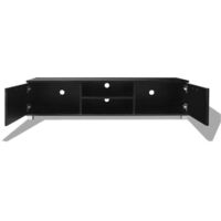 Hommoo TV Cabinet High-Gloss Black 140x40.3x34.7 cm VD09610