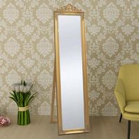 Hommoo Free-Standing Mirror Baroque Style 160x40 cm Gold VD09984