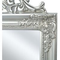Hommoo Free-Standing Mirror Baroque Style 160x40 cm Silver VD09985