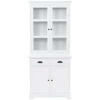 Hommoo Welsh Dresser with 4 Doors MDF and Pinewood 80x40x180 cm VD11704