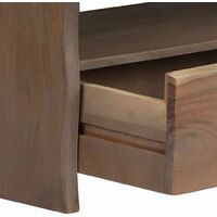 Hommoo Coffee Table Solid Acacia Wood Live Edges 90x50x40 cm Grey VD12064