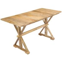 Hommoo Dining Table 118x58x76 cm Solid Mango Wood VD13445