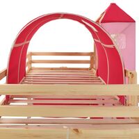 Hommoo Children's Loft Bed Frame with Slide & Ladder Pinewood 97x208 cm VD23798