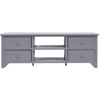 Hommoo TV Cabinet Grey 115x30x40 cm Paulownia Wood VD24657