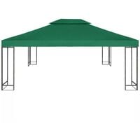 Hommoo Gazebo Cover Canopy Replacement 310 g / m2 Green 3 x 4 m VD26294