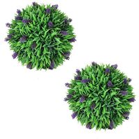 Set of 2 Artificial Boxwood Ball with Lavender 36 cm VD26606