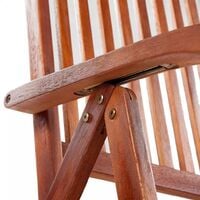Hommoo Folding Garden Chairs 2 pcs Solid Acacia Wood Brown VD26706