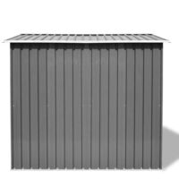 Hommoo Garden Storage Shed Grey Metal 257x205x178 cm VD27372