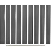 Hommoo Replacement Fence Boards 9 pcs WPC 170 cm Grey VD29192