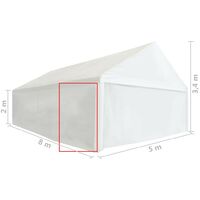 Hommoo Party Tent PVC Side Panel 2x2 m White 550 g/m² VD29538