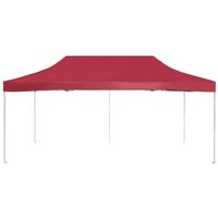 Hommoo Professional Folding Party Tent Aluminium 6x3 m Wine Red VD29634