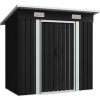 Hommoo Garden Shed Anthracite Metal VD30183