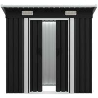 Hommoo Garden Shed Anthracite Metal VD30183