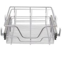 Hommoo Pull-Out Wire Baskets 2 pcs Silver 400 mm VD30392