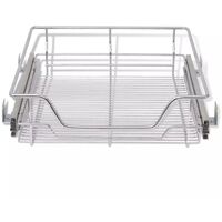 Hommoo Pull-Out Wire Baskets 2 pcs Silver 500 mm VD30393