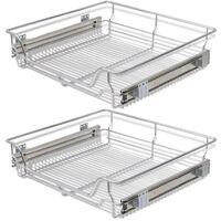 Hommoo Pull-Out Wire Baskets 2 pcs Silver 600 mm VD30394