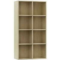 Hommoo Book Cabinet/Sideboard Sonoma Oak 66x30x130 cm Chipboard VD31185
