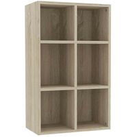Hommoo Book Cabinet/Sideboard Sonoma Oak 50x25x80 cm Chipboard VD31374