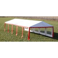 Hommoo Party Tent Top and Side Panels 10 x 5 m Red & White VD33946