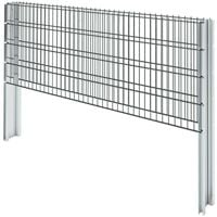 Hommoo 2D Gabion Fence Galvanised Steel 2008x830 mm 18 m Grey VD17439