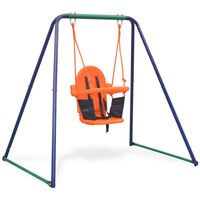 Hommoo 2-in-1 Single Swing and Toddler Swing Orange VD32445