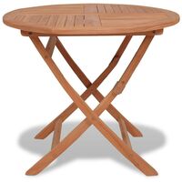Hommoo Folding Garden Table 85x76 cm Solid Teak Wood VD28877