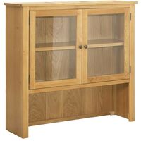 Hommoo Desk Hutch 110x33.5x105 cm Solid Oak Wood VD13451