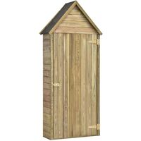 Hommoo Garden Tool Shed with Door 77x37x178 cm Impregnated Pinewood VD29994