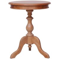 Hommoo Side Table Natural 50x50x65 cm Solid Mahogany Wood VD24491