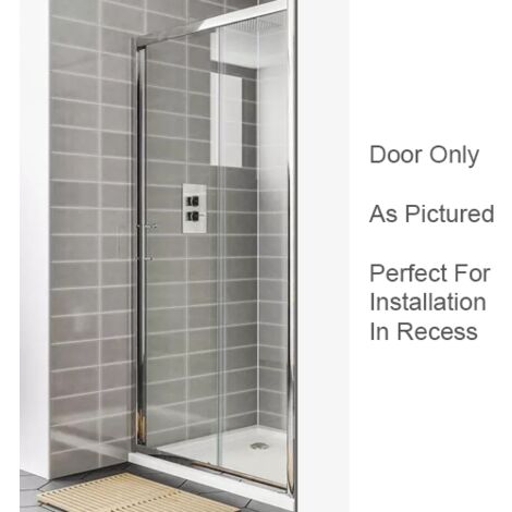 April Destini 1100mm Sliding Shower Door Chrome