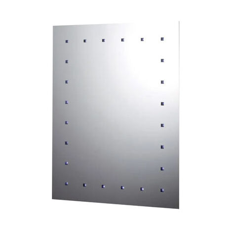 650 x 500 LED Mirror - Battery Operated 24 LED Lights