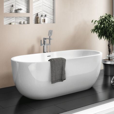 1800mm Freestanding Modern Double Ended Bath - Manhattan By Voda Design (1/2)