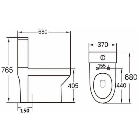 P2 Combination 2 in 1 Toilet and Sink (Includes Tap)