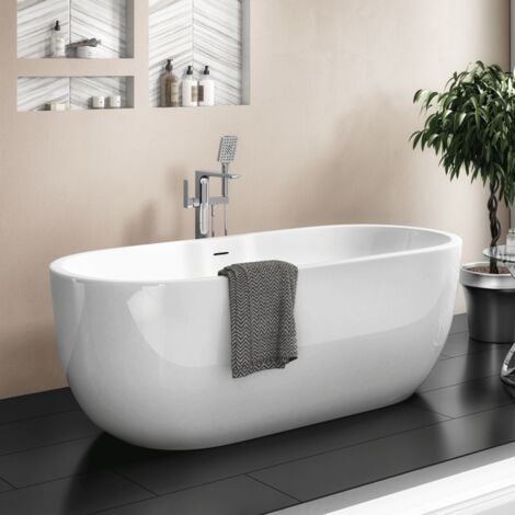 Freestanding Modern Double Ended Bath 1660mm - Olivia By Voda Design
