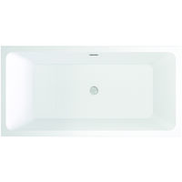 Freestanding Modern Square Double Ended Thin Edge Bath 1700 x 800 mm - Lido by Synergy