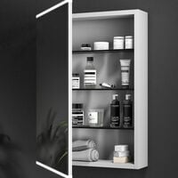 Synergy Virgo Aluminium Mirror Cabinet With Shaver Socket