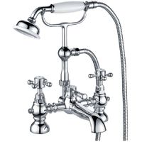 Foyle Basin Taps (Pair) - By Voda Design Foyle Bath Shower Mixer with Shower Kit - By Voda Design
