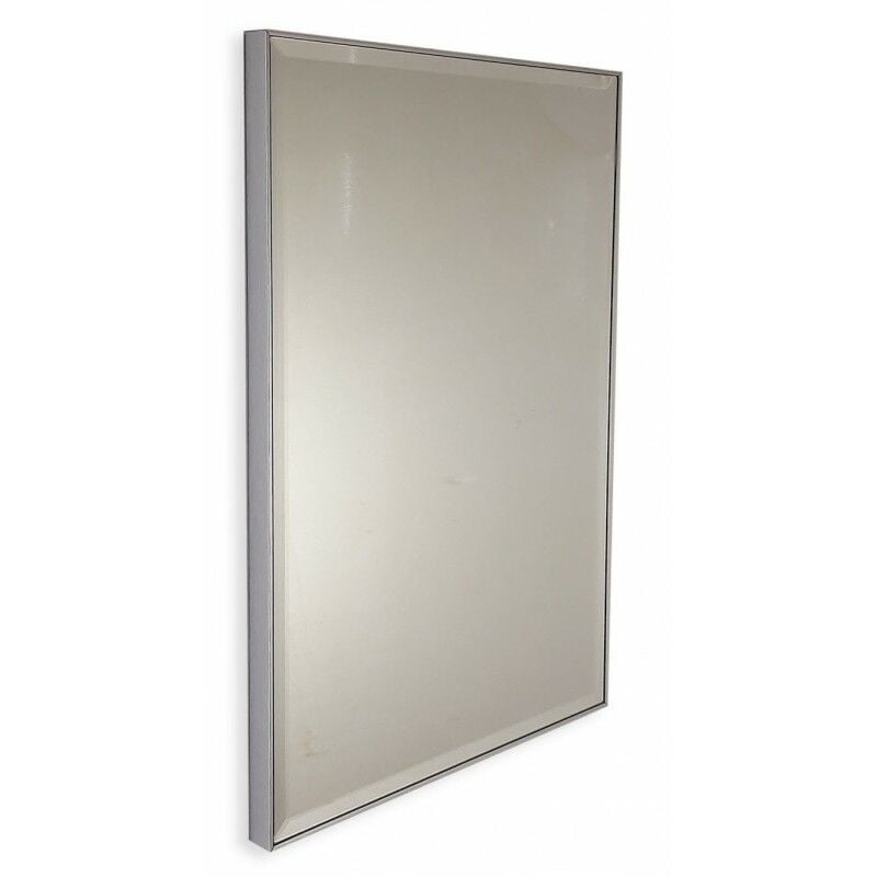 Specchio su misura con cornice in alluminio e perimetro bisellato fino a 50  cm fino a