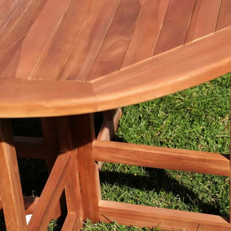 Set pranzo tavolo 120/170x120 cm e 4 sedie con braccioli in legno teak -  Louis