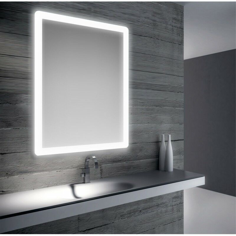 SONNI Specchio Retroilluminato Bagno a LED 80x50 cm Specchio da Parete  Moderno da Luce Bianco Touch Control e IP44 Impermeabile Risparmio  Energetico