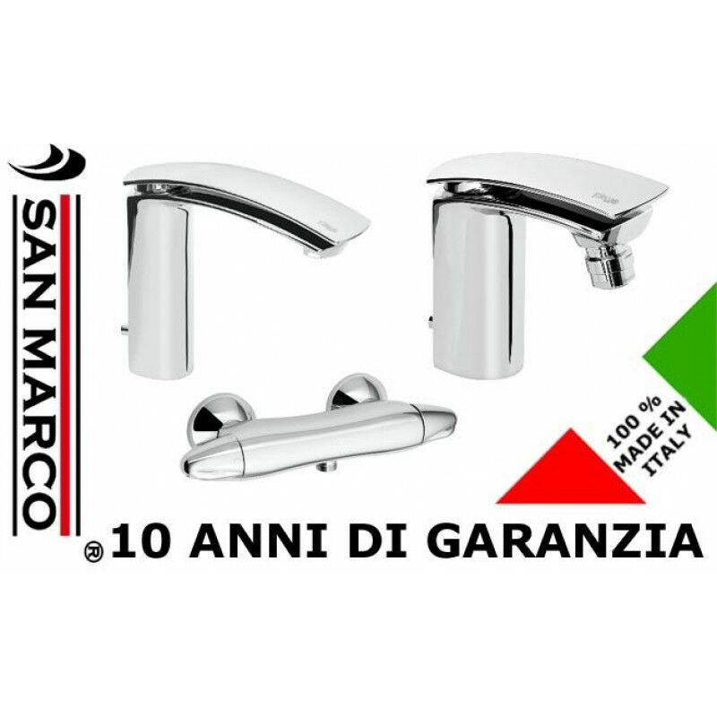 Set di miscelatori lavabo bidet e vasca con kit doccia Artis collezione  Stilo