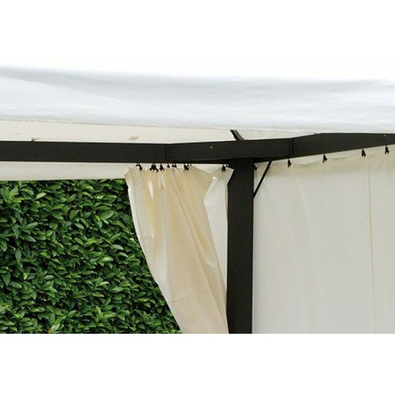 GAZEBO RETTANGOLARE 3X4 IN FERRO EPOXY ANTRACITE misure gazebo 4X3