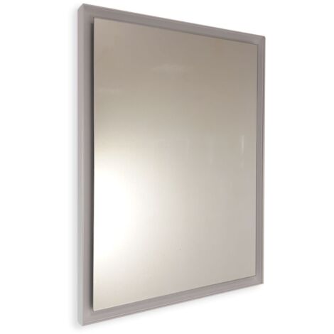 Specchio personalizzato su misura con cornice scavata bianca fino a 70 cm fino a 100 cm (1/3)