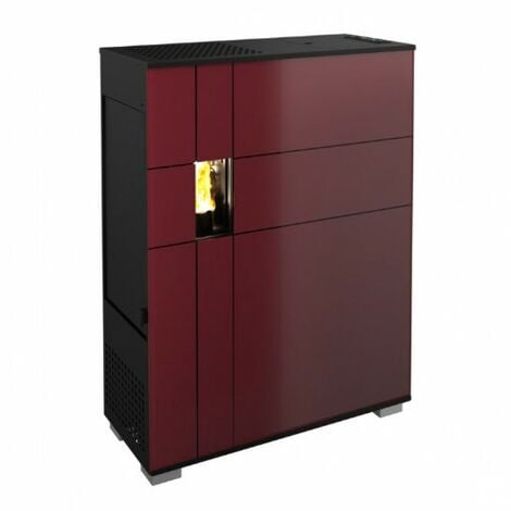 Stufa a pellet slim bordeaux Split 5 da 5,10 kw